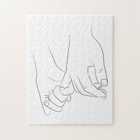 Puzzle Pinky Promise Minimal Line Art Cute Simple tendanc (Vertical)