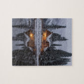 Puzzle Pins de la maison en bois clair Lac des neiges (Horizontal)