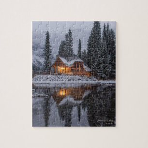 Puzzle Pins de la maison en bois clair Lac des neiges