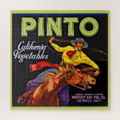 Puzzle Pinto vegetable crate label  (Vertical)
