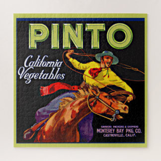 Puzzle Pinto vegetable crate label 