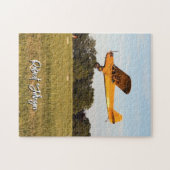 Puzzle Piper Cub Airplane Photo Game Night Personalized (Horizontal)