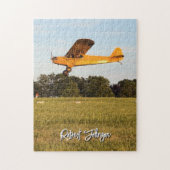 Puzzle Piper Cub Airplane Photo Game Night Personalized (Vertical)