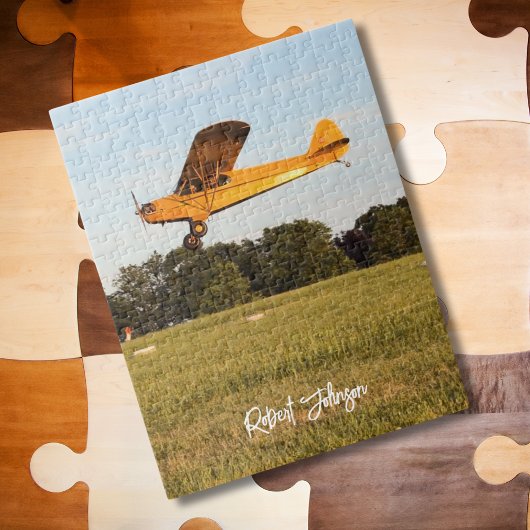 Puzzle Piper Cub Airplane Photo Game Night Personalized