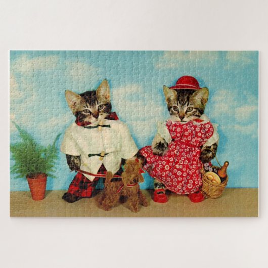 Puzzle pique-nique tabby kittens (Horizontal)