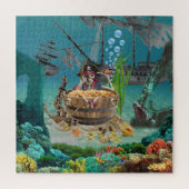 PUZZLE PIRATE SKELETTE DANS UN BARREAU (Vertical)