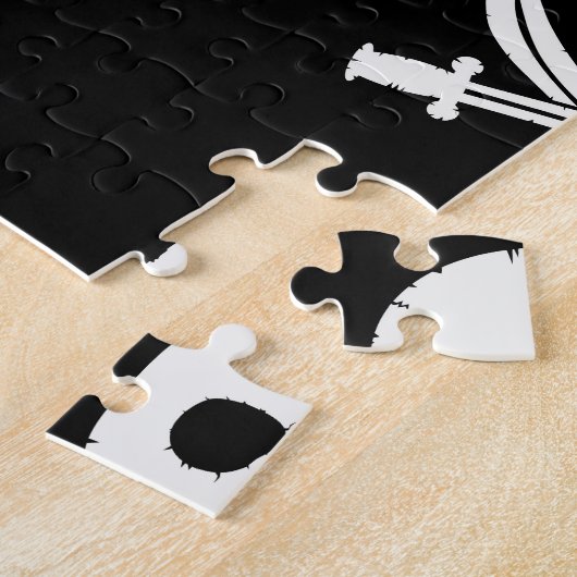 Puzzle Pirate Skuls Crossbones Motif sans couture (Côté)