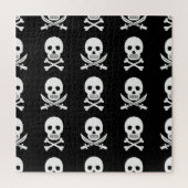 Puzzle Pirate Skuls Crossbones Motif sans couture (Vertical)