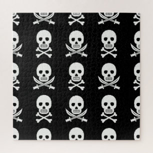 Puzzle Pirate Skuls Crossbones Motif sans couture