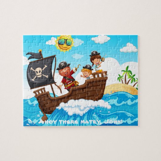 Puzzle pirates des Caraïbes, bateau pirate, île au trésor (Horizontal)