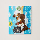 Puzzle pirates des Caraïbes, bateau pirate, île au trésor (Vertical)