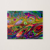 Puzzle Pirouettes abstraites fluorescentes psychédéliques (Horizontal)
