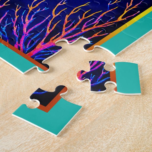 Puzzle Pisces Zodiac Fish Swimming in Cosmic Waters (Côté)