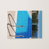 Puzzle Piscine bleue avec des étapes en mer (Horizontal)