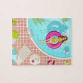 Puzzle Piscine fille en bikini plage d'été (Horizontal)