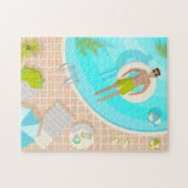 Puzzle Piscine mec sur la plage tropicale estivale vacanc (Horizontal)