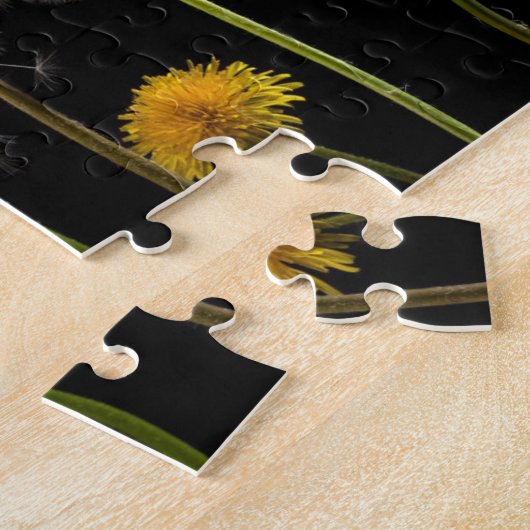 Puzzle Pissenlit noir moderne (Côté)