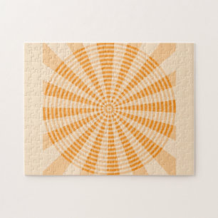 Puzzle Pissenlit, Spirale Orange, Art Abstrait Bohème