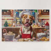 Puzzle Pit Bull - Fête de Noël (Horizontal)
