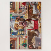 Puzzle Pit Bull - Fête de Noël (Vertical)