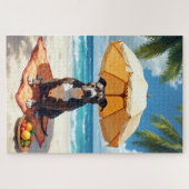 Puzzle Pitbull Beach Relax Scene (Horizontal)