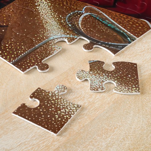 Puzzle Pitbull Chien avec les cadeaux de Noël cheminée (Côté)