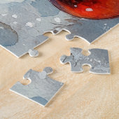 Puzzle Pitbull Chien dans la boue Laisser il neige Noël (Côté)