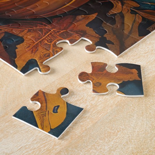 Puzzle Pitbull Chien Moisson Automne Thanksgiving (Côté)