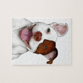 Puzzle Pitbull de sourire heureux (Horizontal)