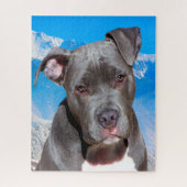 Puzzle Pitbull Dog. (Vertical)