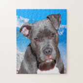 Puzzle Pitbull Dog. (Vertical)