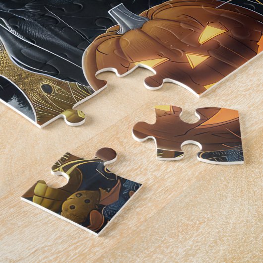 Puzzle Pitbull Halloween Éffrayant (Côté)