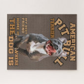Puzzle Pitbull - J'aime les chiens (Horizontal)