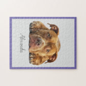 Puzzle Pitbull personnalisé (Horizontal)