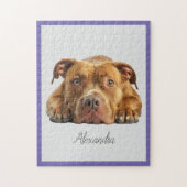 Puzzle Pitbull personnalisé (Vertical)