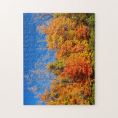 Puzzle Pittoresque automne arbres et ciel bleu nature pho (Vertical)
