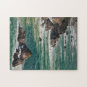 Puzzle Pittoresque côtier aux vagues (Horizontal)