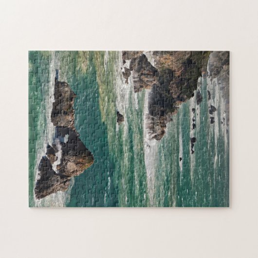 Puzzle Pittoresque côtier aux vagues (Horizontal)