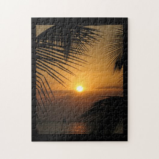 Puzzle pittoresque de coucher du soleil tropical (Vertical)