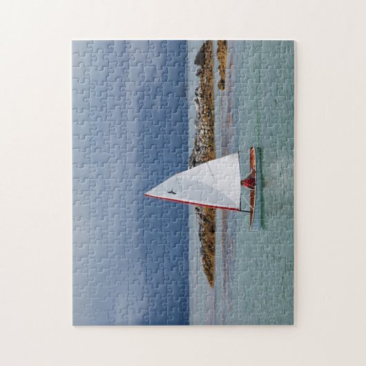 Puzzle pittoresque de navigation de canot de (Vertical)