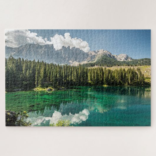 Puzzle Pittoresque Lake Carezza Caress Italie Dolomites P (Horizontal)