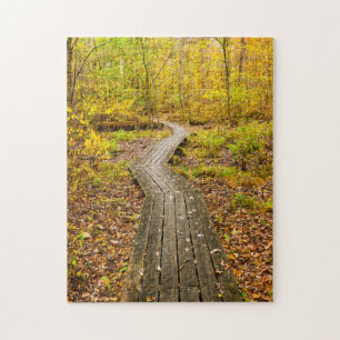 Puzzle Pittoresque promenade d'automne dans les bois Natu