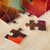 Puzzle Pittoresque Rustique Feuille d'érable d'automne (Côté)