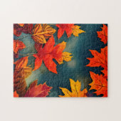 Puzzle Pittoresque Rustique Feuille d'érable d'automne (Horizontal)