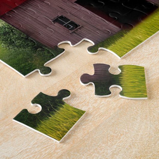 Puzzle Pittoresque Rustique Feuille d'érable d'automne (Côté)