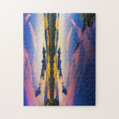 Puzzle Pittoresque Sunset Lake Réfection Nature Paysage (Vertical)
