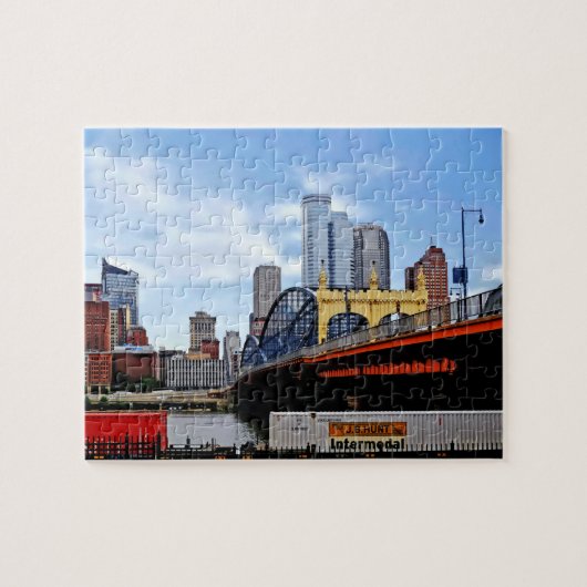 Puzzle Pittsburgh PA - Train Par Smithfield St Bridge (Horizontal)