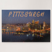 Puzzle Pittsburgh, Pennsylvanie, Downtown Night Time Rive (Horizontal)