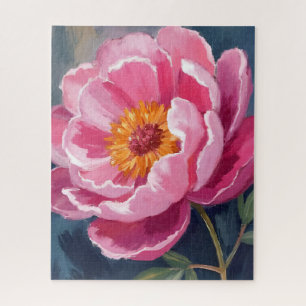 Puzzle Pivoine Rose Jolie Peinture de Fleur Aquarelle