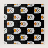 Puzzle Pixel art fantôme : Halloween motif (Horizontal)